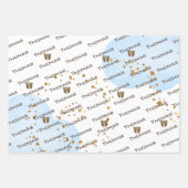 Waterverf Ons kleine beer is één baby verjaardag Inpakpapier Vel (Voorkant 3)