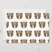 Waterverf Ons kleine beer is één baby verjaardag Kaart (Achterkant)