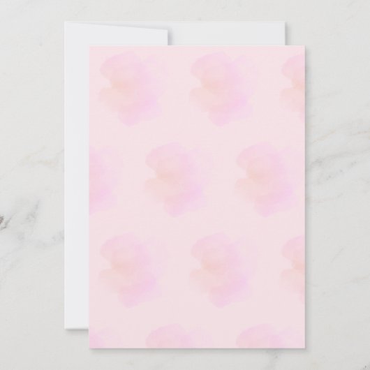 Waterverf ons kleine parelmeisje Baby shower Kaart (Achterkant)