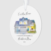 Waterverf Ons nieuwe adres Aangepaste homeforum Fo Ornament (voorkant)