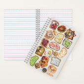 Waterverf Ontbijt Flat Lay: een toast op de ochten Notitieboek (Binnen)