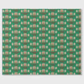 Waterverf ontbijtkoek cadeaupapier (Vlak)