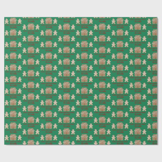 Waterverf ontbijtkoek cadeaupapier (Vlak)