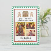 Waterverf ontbijtkoek en Kaart voor kerstmis (Staand voorkant)