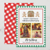 Waterverf ontbijtkoek en Kaart voor kerstmis (Voorkant / Achterkant)