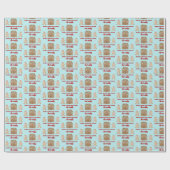 Waterverf ontbijtkoek met zoete kerstbekroop cadeaupapier (Vlak)