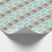 Waterverf ontbijtkoek met zoete kerstbekroop cadeaupapier (Hoek)