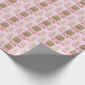 Waterverf ontbijtkoek met zoete kerstbekroop cadeaupapier (Hoek)