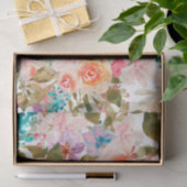 Waterverf ontkoppeling met Pinks en Peach Tissuepapier (Geschenk)