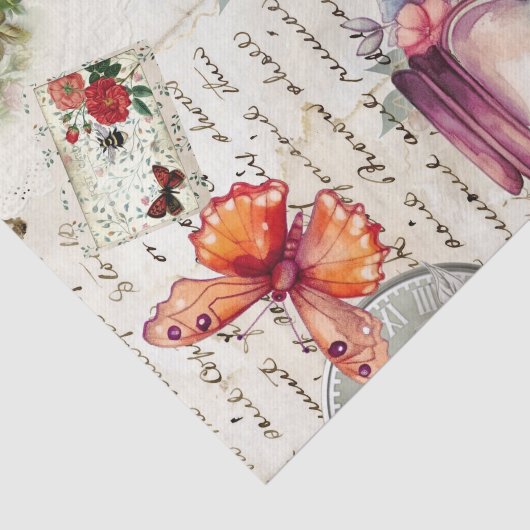  Waterverf ontkoppeling van collage Tissuepapier (Detail)