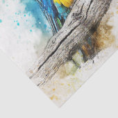 Waterverf ontkoppelingspaneel wandkunst tissuepapier (Detail)