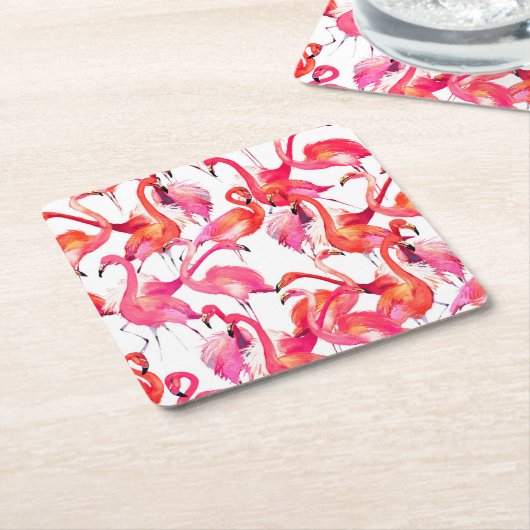 Waterverf ontsteking in Waterverven 2 Kartonnen Onderzetters (Schuin)