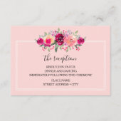 Waterverf - Ontvangst van het huwelijk Informatiekaartje (Voorkant)