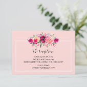 Waterverf - Ontvangst van het huwelijk Informatiekaartje (Staand voorkant)