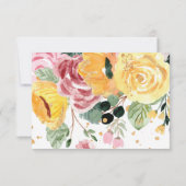 Waterverf - Ontvangst van het huwelijk Kaart (Achterkant)