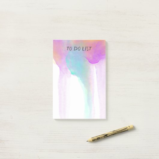  waterverf ontwerp aangepaste post it note (Op bureau)