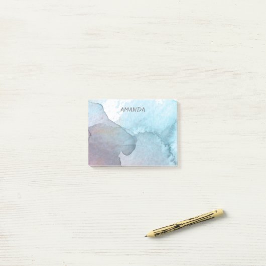  waterverf ontwerp aangepaste post it note (Op bureau)