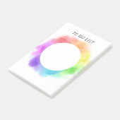  waterverf ontwerp aangepaste post it note (Schuin)