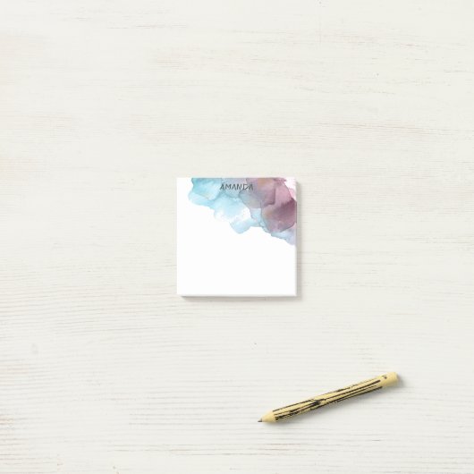  waterverf ontwerp aangepaste post it note (Op bureau)