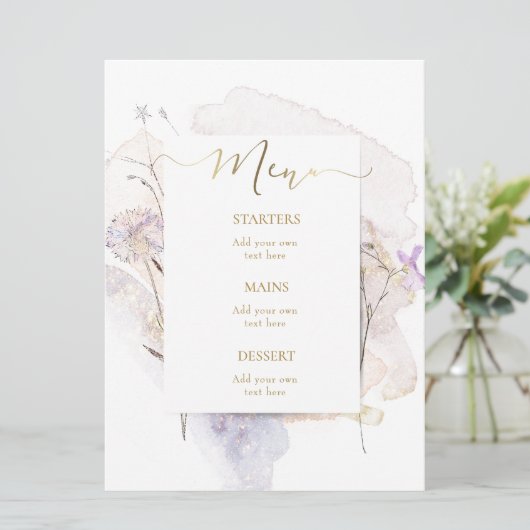 waterverf ontwerp Menu (Staand voorkant)