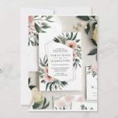 Waterverf ontwerp met RSVP" Kaart (Achterkant)