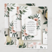 Waterverf ontwerp met RSVP" Kaart (Voorkant / Achterkant)