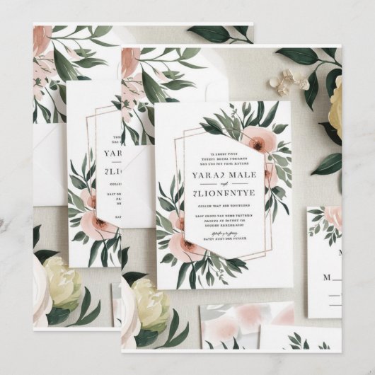 Waterverf ontwerp met RSVP" Kaart (Voorkant / Achterkant)