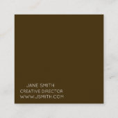 Waterverf ontwerp moderne, stijlvolle creatieve in vierkante visitekaartje (Achterkant)