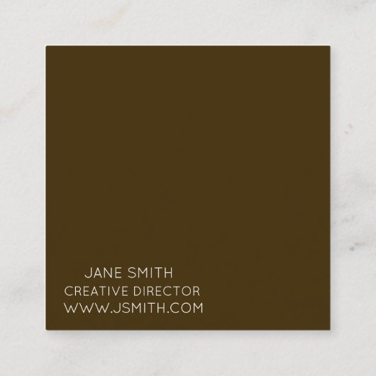 Waterverf ontwerp moderne, stijlvolle creatieve in vierkante visitekaartje (Achterkant)