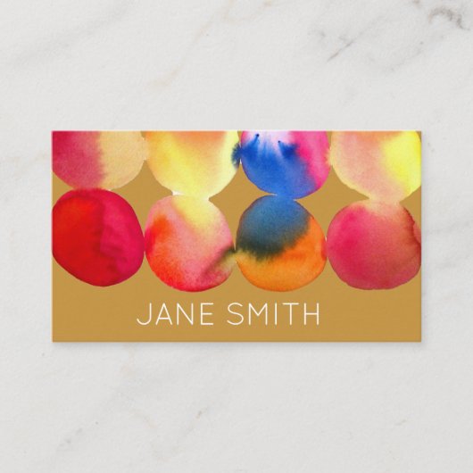 Waterverf ontwerp moderne, stijlvolle creatieve in visitekaartje (Voorkant)