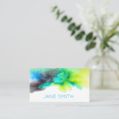 Waterverf ontwerp moderne, stijlvolle creatieve in visitekaartje (Staand voorkant)