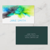 Waterverf ontwerp moderne, stijlvolle creatieve in visitekaartje (Voorkant / Achterkant)