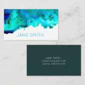Waterverf ontwerp moderne, stijlvolle creatieve in visitekaartje (Voorkant / Achterkant)