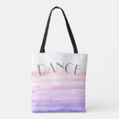 waterverf ontwerp roze en paarse artistieke dans tote bag (Achterkant)