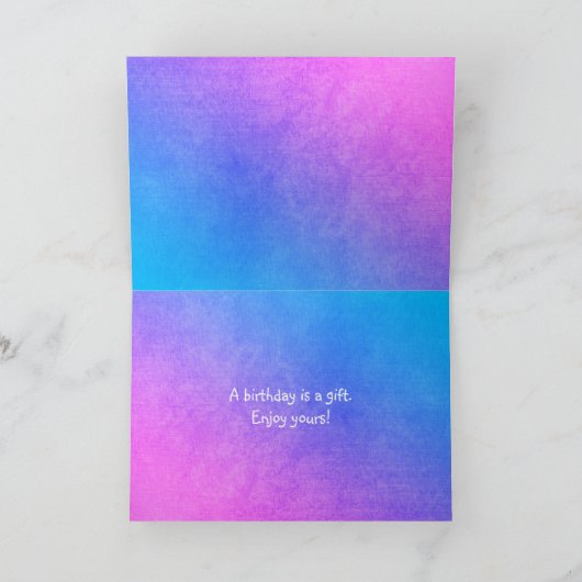 waterverf ontwerp voor 60ste verjaardag kaart (Binnen)