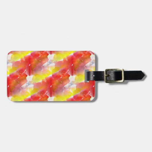 Waterverf ontwerpstructuur achtergrond bagagelabel (Voorkant horizontaal)