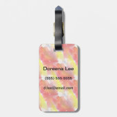 Waterverf ontwerpstructuur achtergrond bagagelabel (Achterkant verticaal)