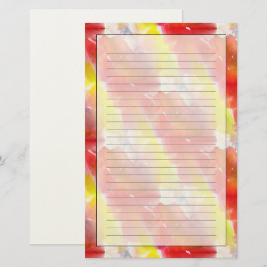 Waterverf ontwerpstructuur achtergrond briefpapier (Voorkant / Achterkant)