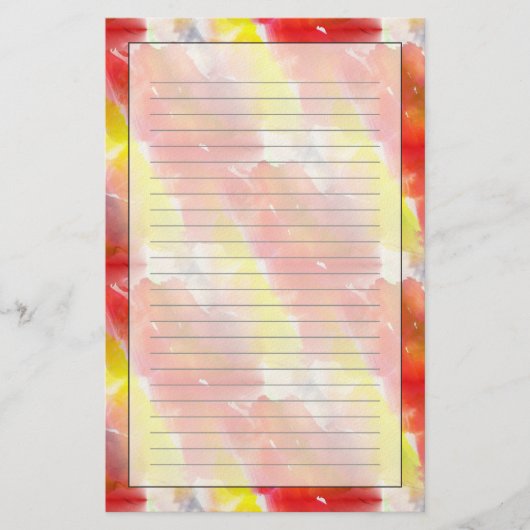 Waterverf ontwerpstructuur achtergrond briefpapier (Voorkant)