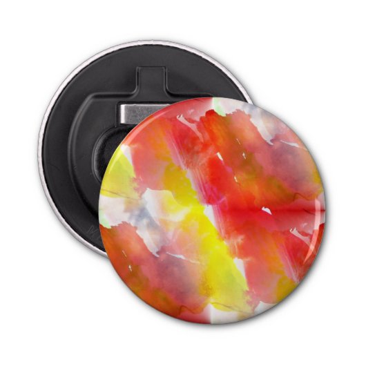 Waterverf ontwerpstructuur achtergrond button flesopener (Voorkant)