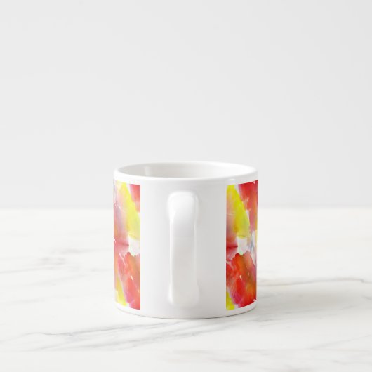 Waterverf ontwerpstructuur achtergrond espresso kop (Achterkant)