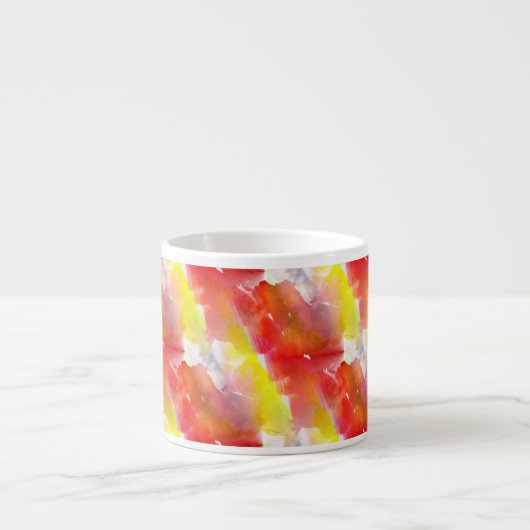 Waterverf ontwerpstructuur achtergrond espresso kop (Voorkant)