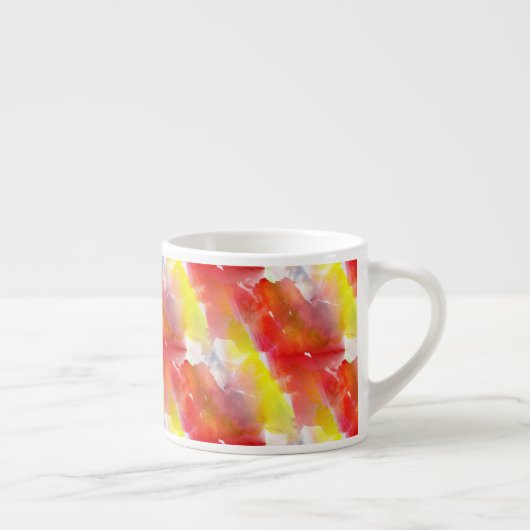 Waterverf ontwerpstructuur achtergrond espresso kop (Rechts)