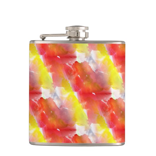 Waterverf ontwerpstructuur achtergrond heupfles (Voorkant)