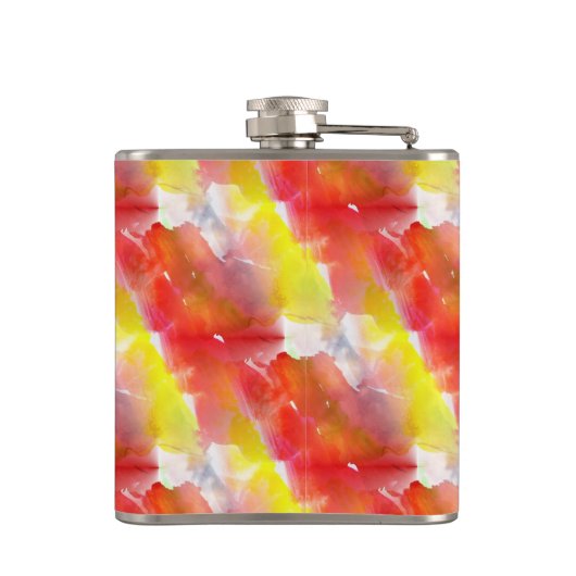 Waterverf ontwerpstructuur achtergrond heupfles (Achterkant)