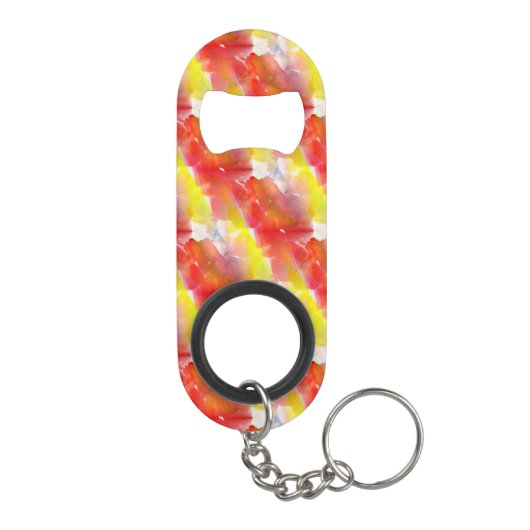 Waterverf ontwerpstructuur achtergrond mini flessenopener (Achterkant)