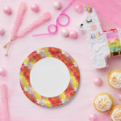 Waterverf ontwerpstructuur achtergrond papieren bordje (Feest)