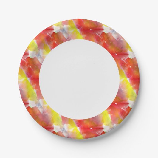 Waterverf ontwerpstructuur achtergrond papieren bordje (Voorkant)