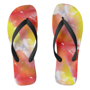 Waterverf ontwerpstructuur achtergrond teenslippers