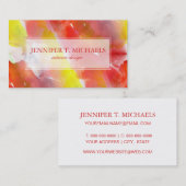 Waterverf ontwerpstructuur achtergrond visitekaartje (Voorkant / Achterkant)